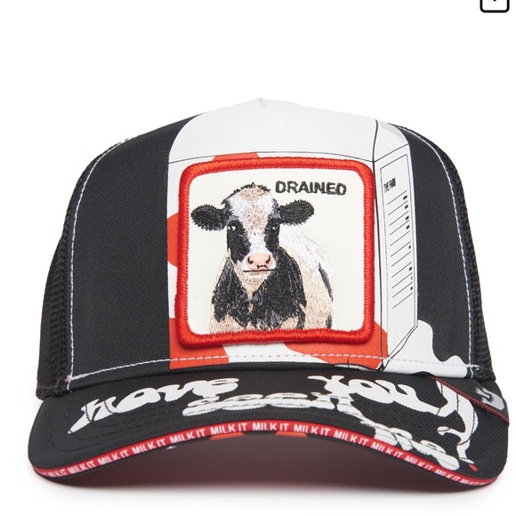 ⭐️NIB Limited Edition Goorin Brothers “Drained” Cow Trucker Hat - Picture 3 of 8